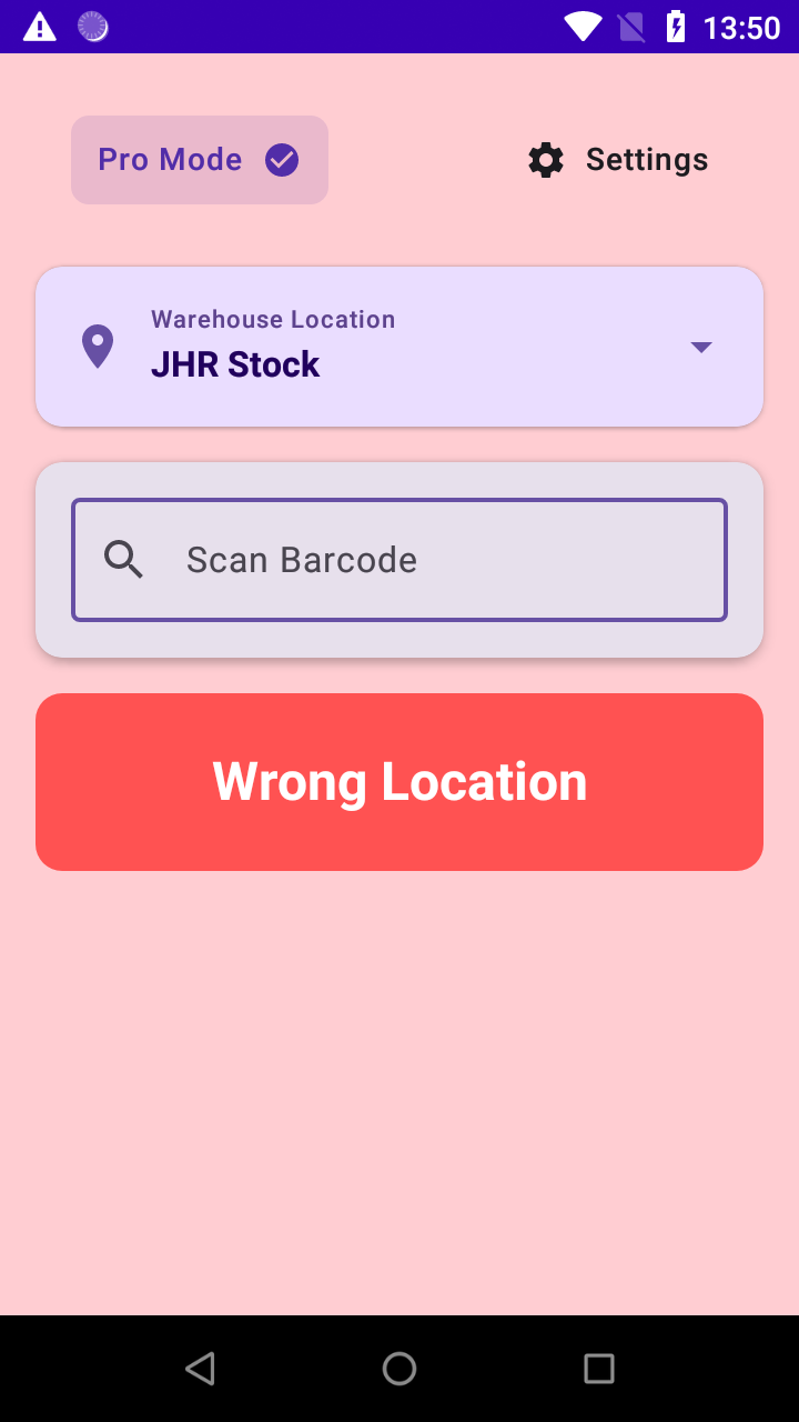 Wrong location scan